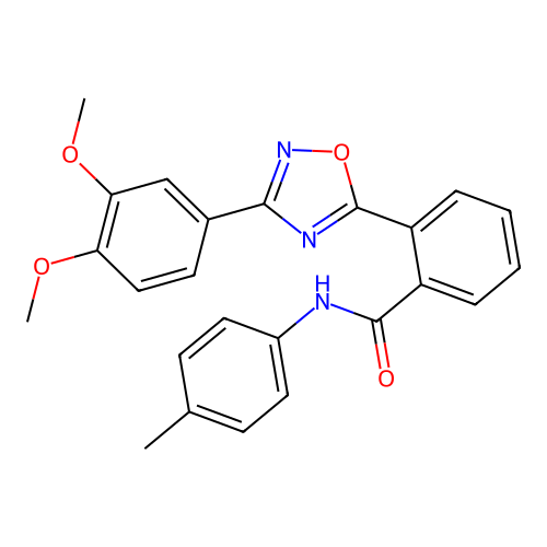 2-[3-(3,4-dimethoxyphenyl)-1,2,4-oxadiazol-5-yl]-N-(4-methylphenyl)benzamide structure