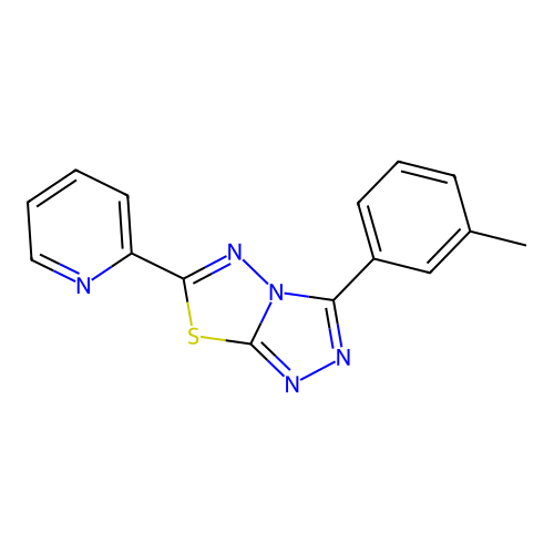 3-(3-Methylphenyl)-6-pyridin-2-yl-[1,2,4]triazolo[3,4-b][1,3,4]thiadiazole structure