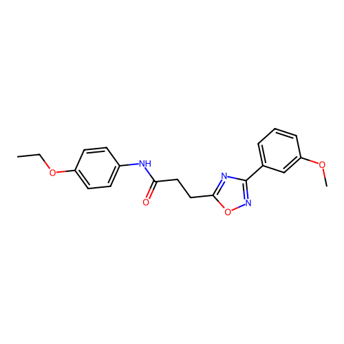 N-(4-ethoxyphenyl)-3-[3-(3-methoxyphenyl)-1,2,4-oxadiazol-5-yl]propanamide structure