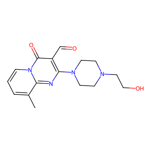 2-[4-(2-hydroxyethyl)piperazin-1-yl]-9-methyl-4-oxo-4H-pyrido[1,2-a]pyrimidine-3-carbaldehyde structure
