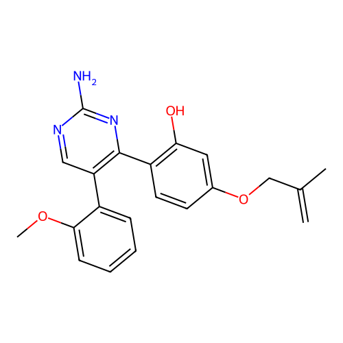 2-(2-Amino-5-(2-methoxyphenyl)pyrimidin-4-yl)-5-((2-methylallyl)oxy)phenol structure