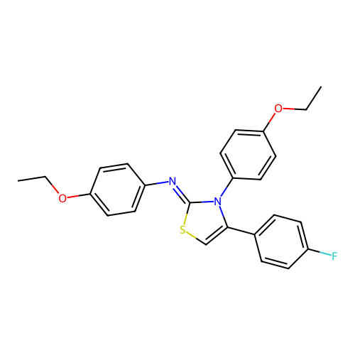 4-ethoxy-N-[(2Z)-3-(4-ethoxyphenyl)-4-(4-fluorophenyl)-1,3-thiazol-2(3H)-ylidene]aniline structure