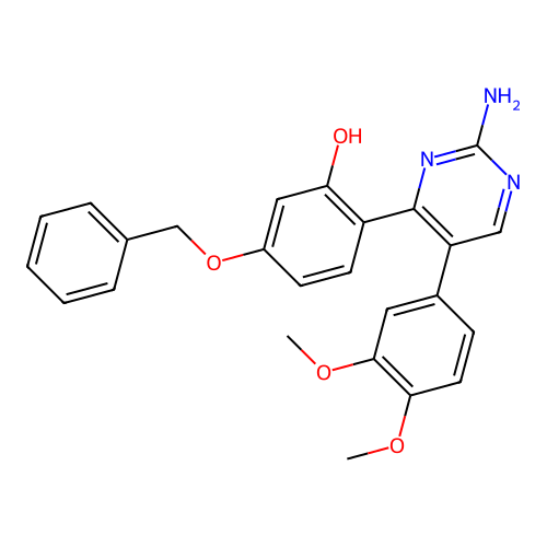 2-(2-Amino-5-(3,4-dimethoxyphenyl)pyrimidin-4-yl)-5-(benzyloxy)phenol structure