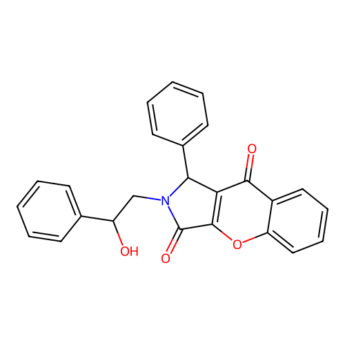 2-(2-Hydroxy-2-phenylethyl)-1-phenyl-1,2-dihydrochromeno[2,3-c]pyrrole-3,9-dione structure