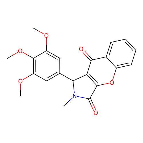 2-Methyl-1-(3,4,5-trimethoxyphenyl)-1,2-dihydrochromeno[2,3-c]pyrrole-3,9-dione structure