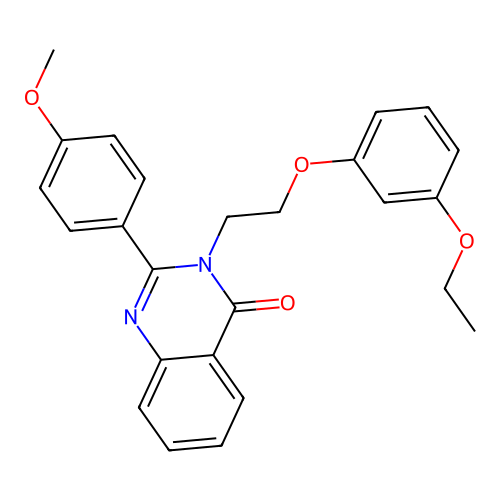 3-[2-(3-ethoxyphenoxy)ethyl]-2-(4-methoxyphenyl)quinazolin-4(3H)-one structure