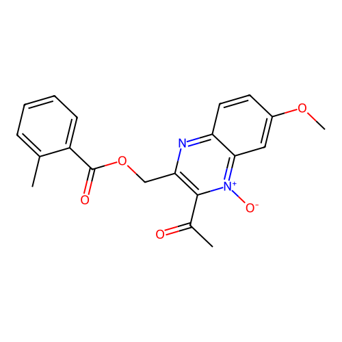 (3-Acetyl-6-methoxy-4-oxidoquinoxalin-2-yl)methyl 2-methylbenzoate structure