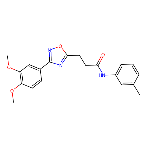 3-[3-(3,4-dimethoxyphenyl)-1,2,4-oxadiazol-5-yl]-N-(3-methylphenyl)propanamide structure