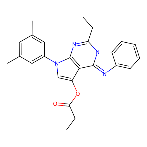 3-(3,5-dimethylphenyl)-5-ethyl-3H-benzo[4,5]imidazo[1,2-c]pyrrolo[3,2-e]pyrimidin-1-yl propionate structure