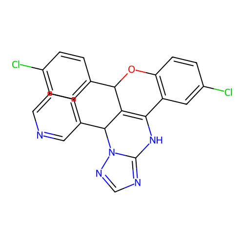 C23H15Cl2N5O structure