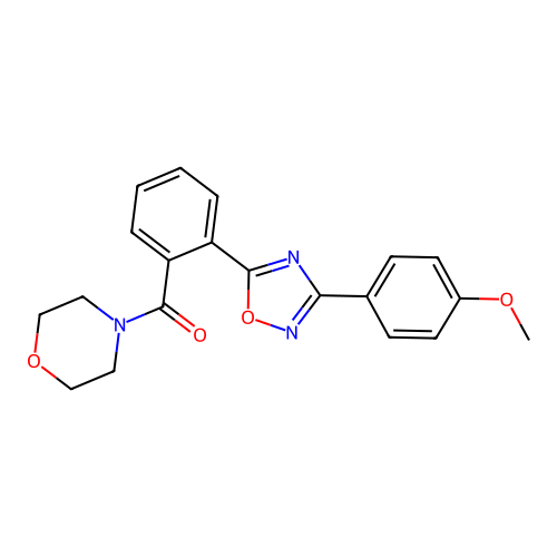 [2-[3-(4-Methoxyphenyl)-1,2,4-oxadiazol-5-yl]phenyl]-morpholin-4-ylmethanone structure