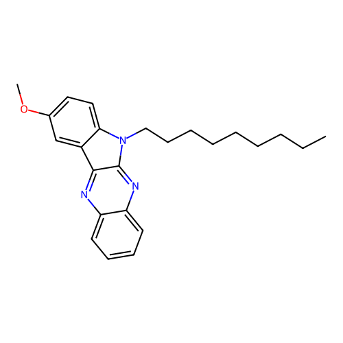 9-methoxy-6-nonyl-6H-indolo[2,3-b]quinoxaline structure