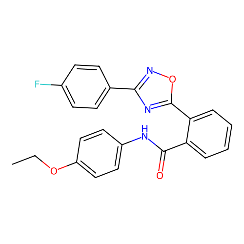 N-(4-ethoxyphenyl)-2-[3-(4-fluorophenyl)-1,2,4-oxadiazol-5-yl]benzamide structure