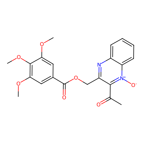 (3-Acetyl-4-oxidoquinoxalin-2-yl)methyl 3,4,5-trimethoxybenzoate structure
