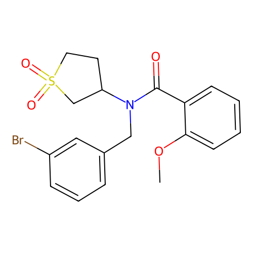 N-(3-bromobenzyl)-N-(1,1-dioxidotetrahydrothiophen-3-yl)-2-methoxybenzamide structure