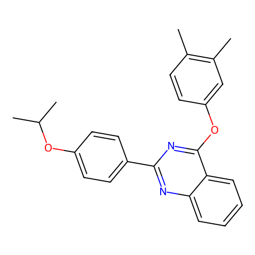 4-(3,4-Dimethylphenoxy)-2-[4-(propan-2-yloxy)phenyl]quinazoline structure