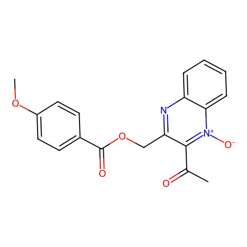(3-Acetyl-4-oxidoquinoxalin-2-yl)methyl 4-methoxybenzoate structure