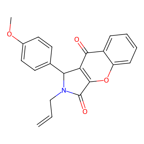 2-Allyl-1-(4-methoxyphenyl)-1,2-dihydrochromeno[2,3-c]pyrrole-3,9-dione structure