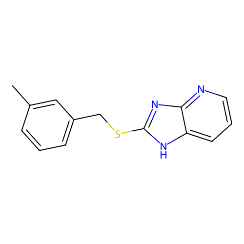 2-((3-methylbenzyl)thio)-3H-imidazo[4,5-b]pyridine structure