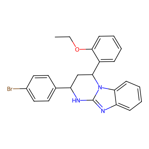 2-(4-bromophenyl)-4-(2-ethoxyphenyl)-1,2,3,4-tetrahydropyrimido[1,2-a]benzimidazole structure
