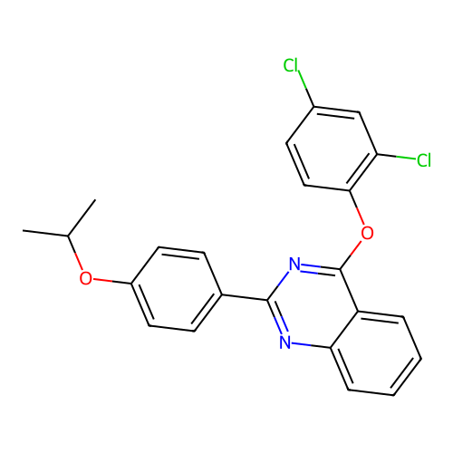 4-(2,4-Dichlorophenoxy)-2-[4-(propan-2-yloxy)phenyl]quinazoline structure