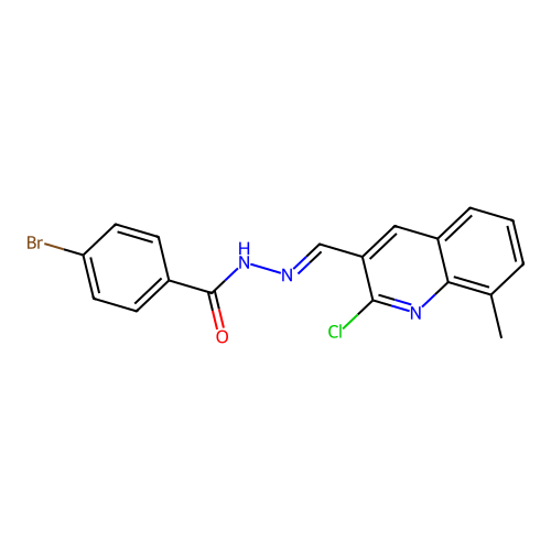 4-bromo-N'-[(E)-(2-chloro-8-methylquinolin-3-yl)methylidene]benzohydrazide structure