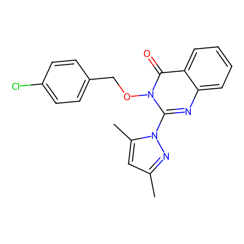 3-(4-Chloro-benzyloxy)-2-(3,5-dimethyl-pyrazol-1-yl)-3H-quinazolin-4-one structure