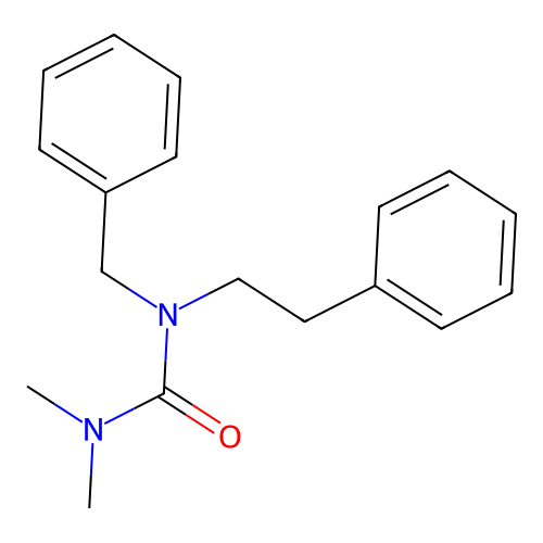 1-Benzyl-3,3-dimethyl-1-phenethylurea structure
