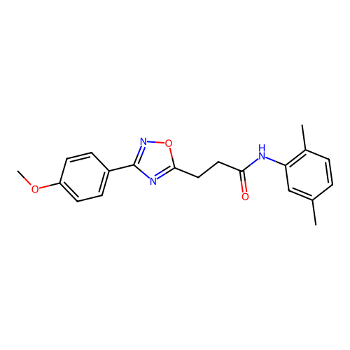 N-(2,5-dimethylphenyl)-3-[3-(4-methoxyphenyl)-1,2,4-oxadiazol-5-yl]propanamide structure