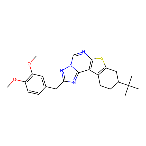 4-{[9-(TERT-BUTYL)-8,9,10,11-TETRAHYDRO[1]BENZOTHIENO[3,2-E][1,2,4]TRIAZOLO[1,5-C]PYRIMIDIN-2-YL]METHYL}-2-METHOXYPHENYL METHYL ETHER structure