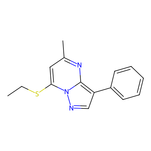 7-Ethylsulfanyl-5-methyl-3-phenylpyrazolo[1,5-a]pyrimidine structure