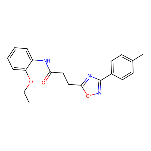 N-(2-ethoxyphenyl)-3-[3-(4-methylphenyl)-1,2,4-oxadiazol-5-yl]propanamide structure