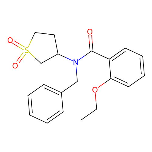 N-benzyl-N-(1,1-dioxidotetrahydrothiophen-3-yl)-2-ethoxybenzamide structure