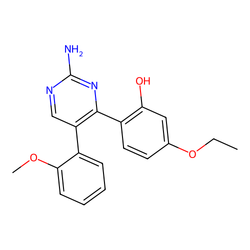 2-(2-Amino-5-(2-methoxyphenyl)pyrimidin-4-yl)-5-ethoxyphenol structure