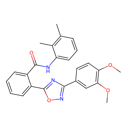 2-[3-(3,4-dimethoxyphenyl)-1,2,4-oxadiazol-5-yl]-N-(2,3-dimethylphenyl)benzamide structure