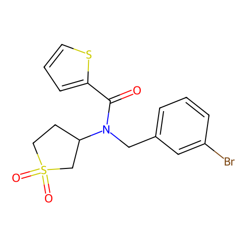 N-(3-bromobenzyl)-N-(1,1-dioxidotetrahydrothiophen-3-yl)thiophene-2-carboxamide structure