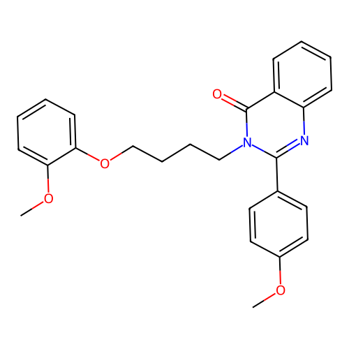 3-(4-(2-methoxyphenoxy)butyl)-2-(4-methoxyphenyl)quinazolin-4(3H)-one structure