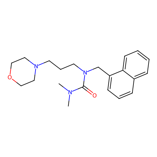 1,1-Dimethyl-3-[3-(4-morpholinyl)propyl]-3-(1-naphthalenylmethyl)urea structure