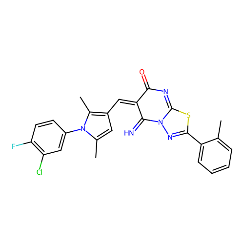 C25H19ClFN5OS structure