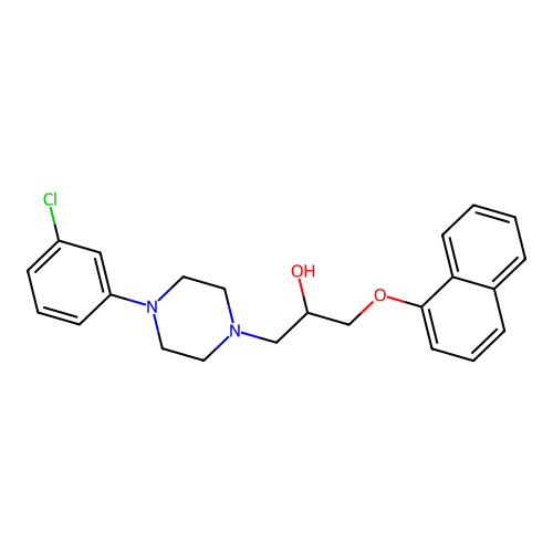 1-[4-(3-Chlorophenyl)piperazin-1-yl]-3-naphthalen-1-yloxypropan-2-ol structure