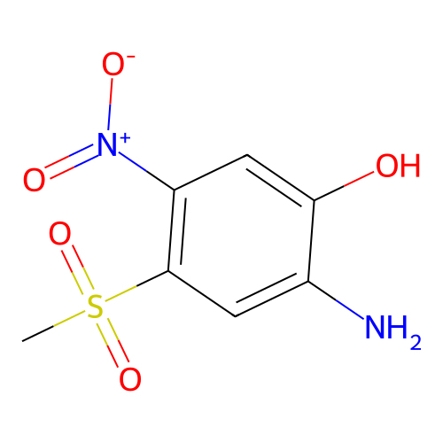 2-Amino-4-(methylsulphonyl)-5-nitrophenol structure