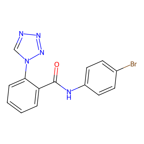 N-(4-bromophenyl)-2-(1H-tetrazol-1-yl)benzamide structure