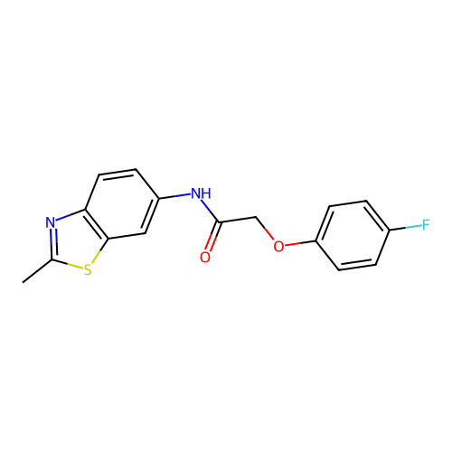 2-(4-fluorophenoxy)-N-(2-methylbenzo[d]thiazol-6-yl)acetamide structure