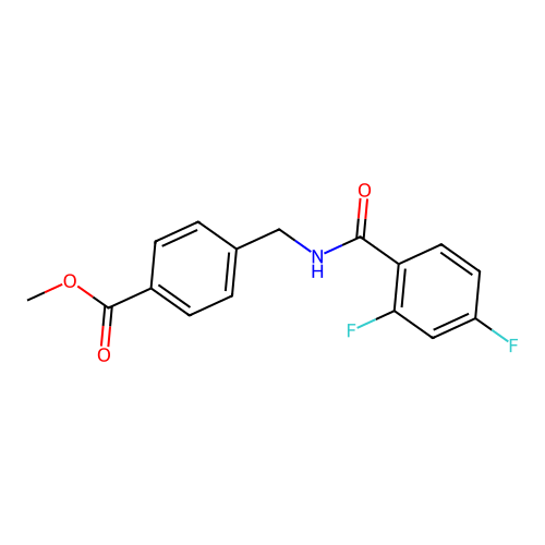 Methyl 4-[[(2,4-difluorobenzoyl)amino]methyl]benzoate structure