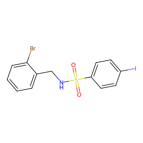 N-(2-Bromo-benzyl)-4-iodo-benzenesulfonamide structure