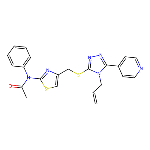 N-Phenyl-N-[4-[[[4-(2-propen-1-yl)-5-(4-pyridinyl)-4H-1,2,4-triazol-3-yl]thio]methyl]-2-thiazolyl]acetamide structure