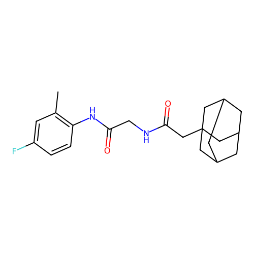 N-[2-[(4-Fluoro-2-methylphenyl)amino]-2-oxoethyl]tricyclo[3.3.1.13,7]decane-1-acetamide structure