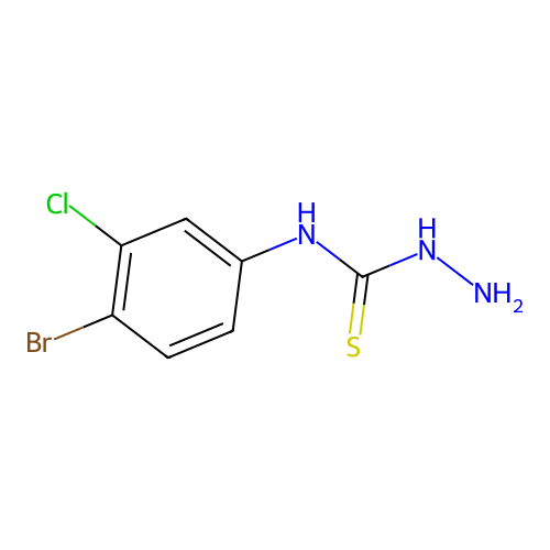 [(4-Bromo-3-chlorophenyl)amino]hydrazinomethane-1-thione structure
