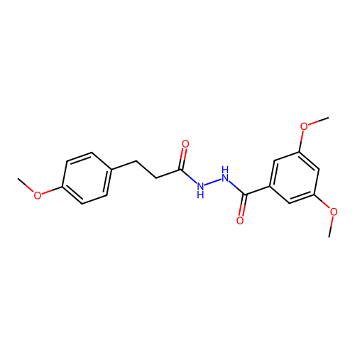 3,5-dimethoxy-N'-[3-(4-methoxyphenyl)propanoyl]benzohydrazide structure