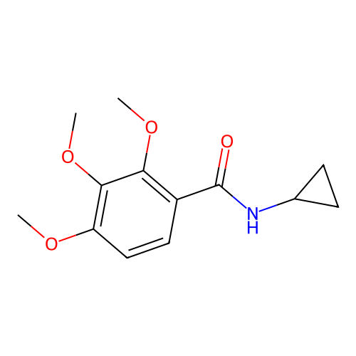 N-cyclopropyl-2,3,4-trimethoxybenzamide structure